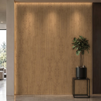 Bodaq ZX124 Oak interior film rendered on a feature wall