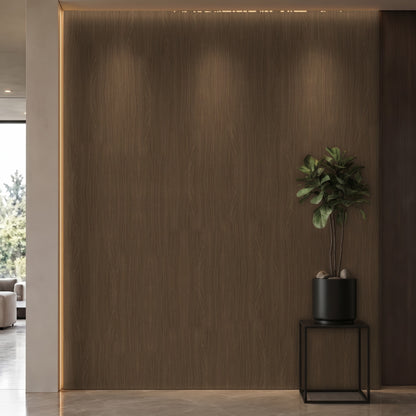 Bodaq ZX175 Walnut interior film rendered on a feature wall